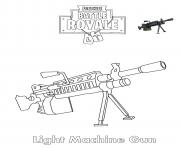 Light Machine Gun Fortnite Battle Royale dessin à colorier