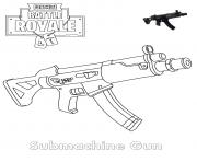 Submachine Gun Fortnite dessin à colorier