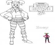 Zoey Fortnite Girl dessin à colorier