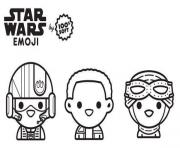 star wars emoji pilotes dessin à colorier