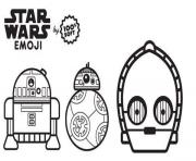 star wars emoji robots dessin à colorier