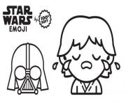 star wars emoji pere et fils dessin à colorier