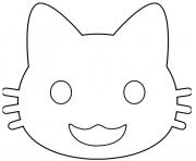 Google Emoji Smiling Cat dessin à colorier