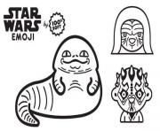 Coloriage star wars emoji pere et fils dessin