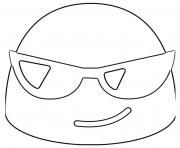 Google Emoji Sunglasses dessin à colorier