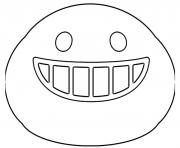 Google Emoji Smiling Teeth dessin à colorier