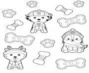 Coloriage Mighty Pups Stella dans une tournade super patrouille dessin