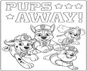 ultime pat patrouille pups away dessin à colorier