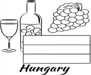 hungary drapeau wine dessin à colorier