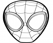 Spider Man Mask dessin à colorier