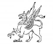 Coloriage cute gryphon hd by jaclynonacloudlines dessin