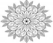 Coloriage mandala avec pattern mosaique dessin