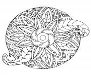 mandala adulte fleur vegetal dessin à colorier