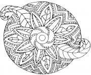 mandala metal vegetal dessin à colorier