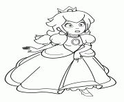 princess super mario daizy dessin à colorier
