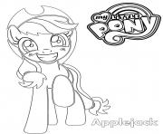 Applejack My Little Pony  dessin à colorier