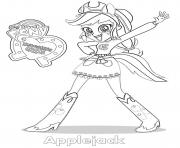 Equestria Girls Applejack dessin à colorier