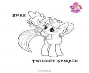 Spike Twilight Sparkle Empire Crystal dessin à colorier