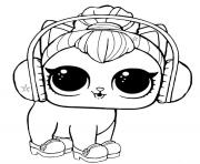 Coloriage LOL Pets Pages Cute Midnight Pup with Devil Wings dessin