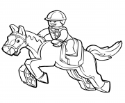 lego horse dessin à colorier