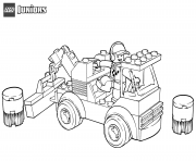 Coloriage lego construction mini truck dessin