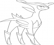 Coloriage pokemon legendaire shiney dessin