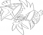 Coloriage Palkia pokemon legendaire dessin