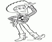 Coloriage Woody et son lasso dessin