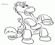 Pile Poil le cheval de Woody dessin à colorier