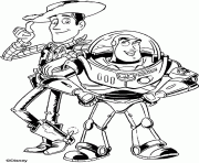 Woody et Buzz l Eclair dessin à colorier