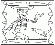 cadre photo de Woody dessin à colorier