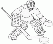 gardien de hockey sur glace dessin à colorier