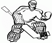 gardien de hockey dessin à colorier