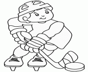 Coloriage joueur hockey dessin