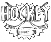 jouer au hockey sport dessin à colorier