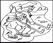 Coloriage dessin de hockey enfants fille et garcon dessin