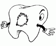 Coloriage sourire et dents dessin