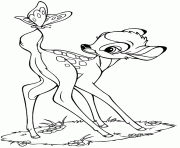 bambi disney animaux dessin à colorier