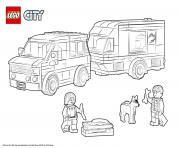 Lego City Van and Caravan dessin à colorier