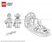 Coloriage Lego City Boat Transport Ferry dessin