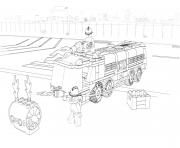 Lego City Firefighter Fire Truck dessin à colorier