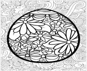 Coloriage intricate oeuf de paques dessin