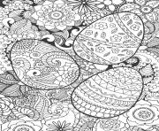 Coloriage intricate oeuf de paques dessin