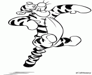 Coloriage tigrou joue au tennis dessin