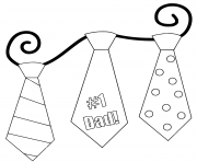 cravattes fete des peres dessin à colorier