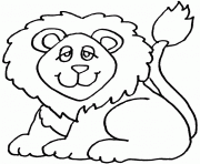 Coloriage short maned lion dessin