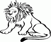 le roi de la jungle le lion dessin à colorier