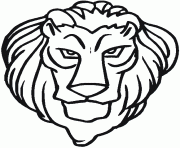 tete d un lion dessin à colorier