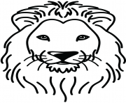 lion portrait dessin à colorier