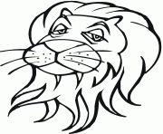 tete dun lion dessin à colorier